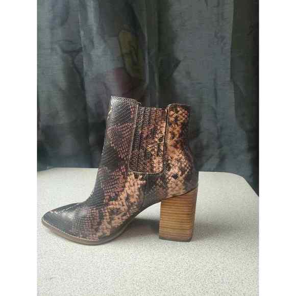 Steve Maden ankle boots brown Snake print sz 9.5 - Picture 4 of 7
